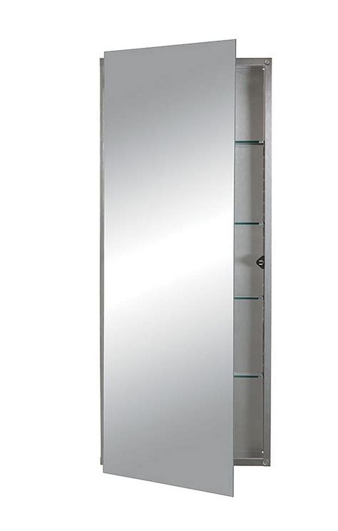 stainless steel medicine cabinet recessed